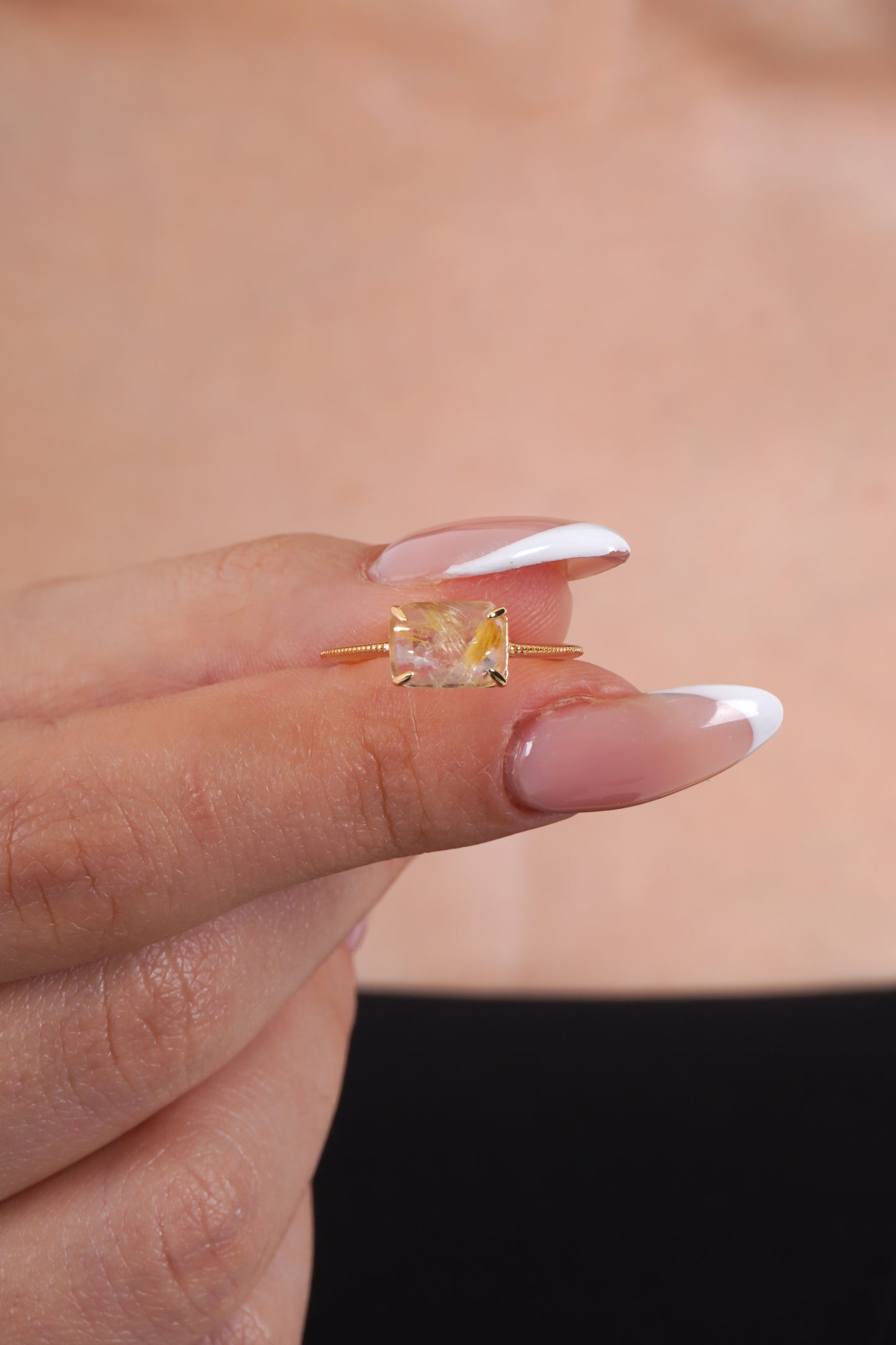 Eternity Ring - Golden Rutilated Quartz Ring