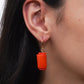 Tuly Earrings - Orange Coral Stone Earrings