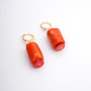 Tuly Earrings - Orange Coral Stone Earrings