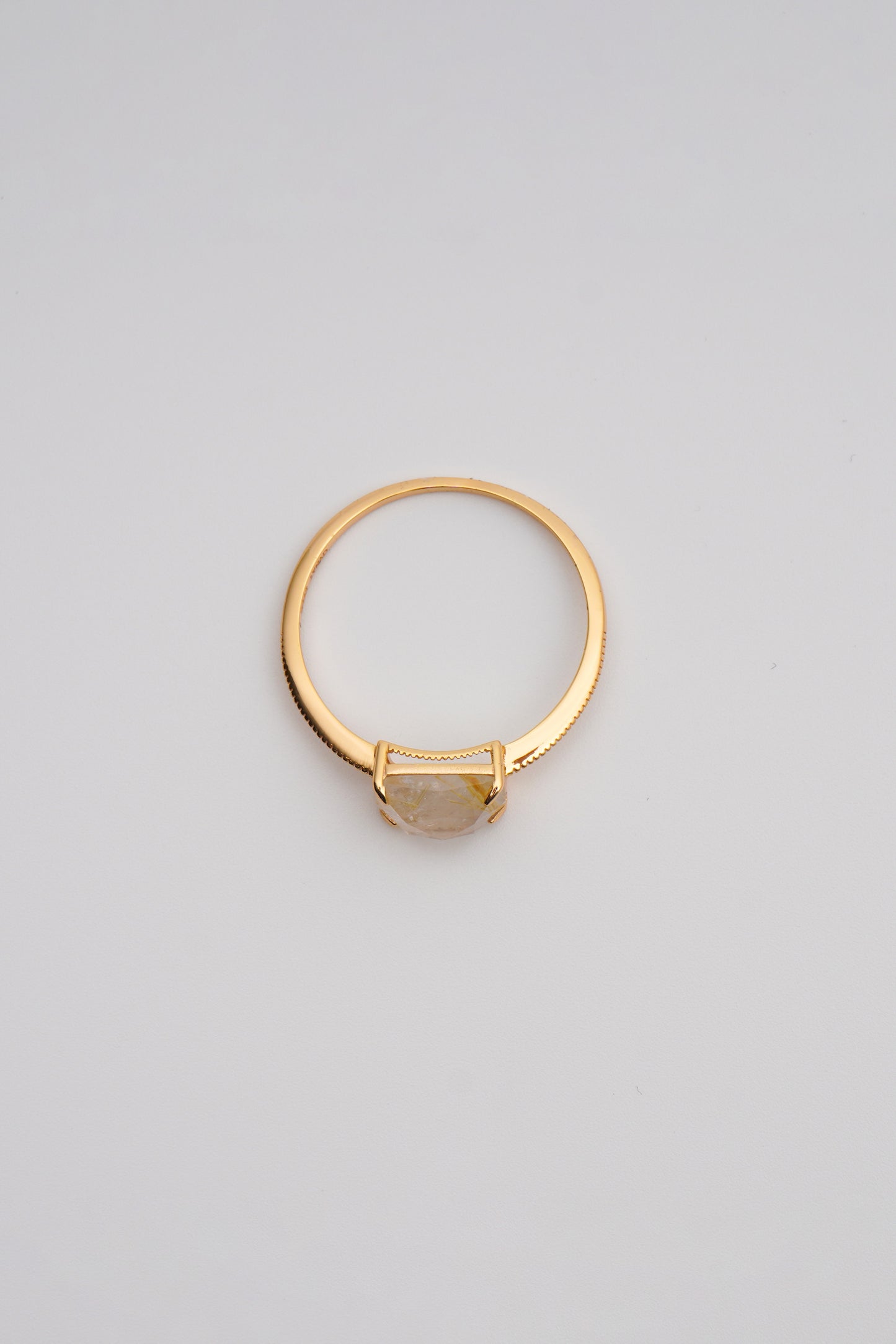 Eternity Ring - Golden Rutilated Quartz Ring