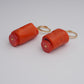 Tuly Earrings - Orange Coral Stone Earrings