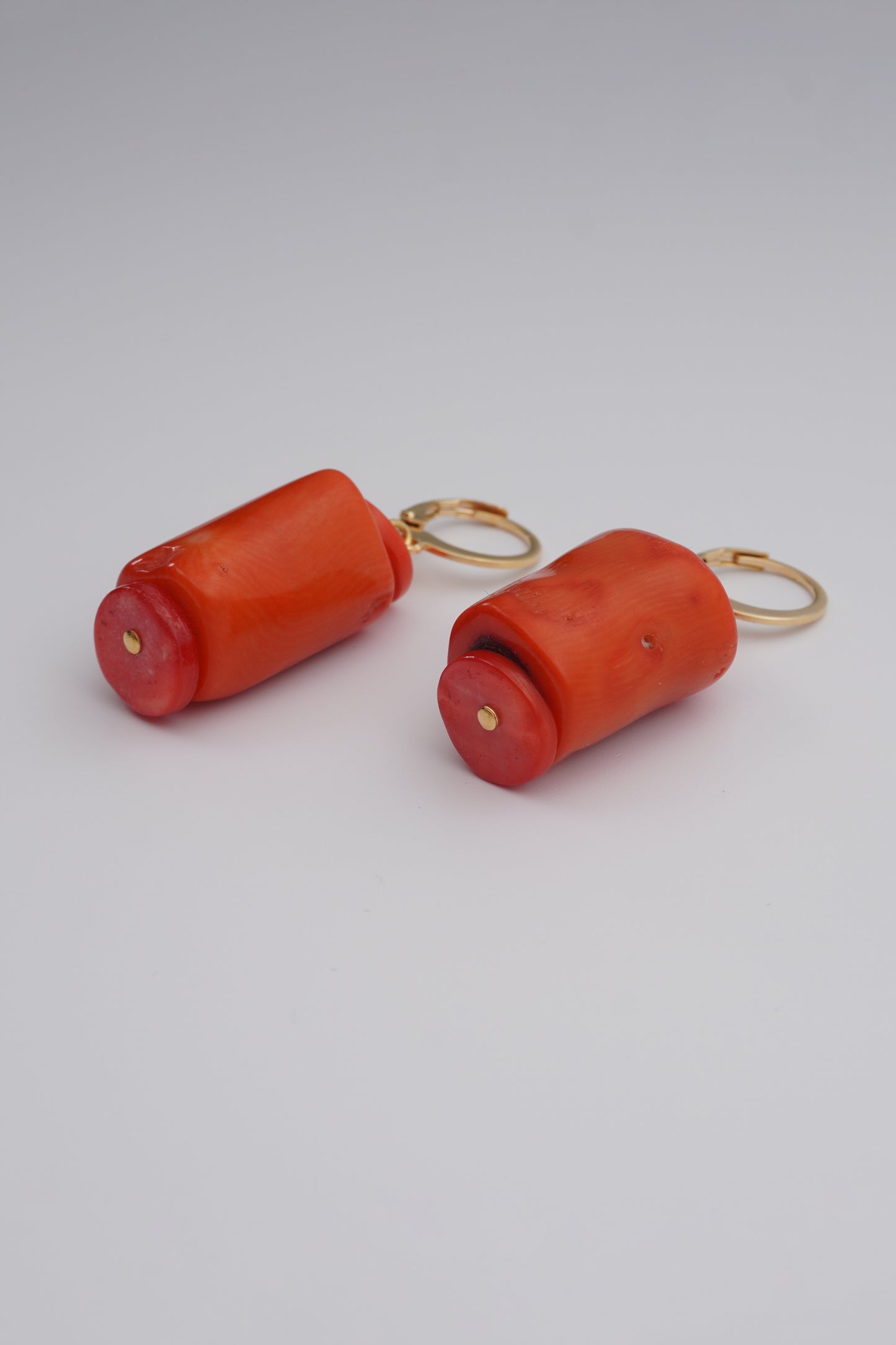 Tuly Earrings - Orange Coral Stone Earrings