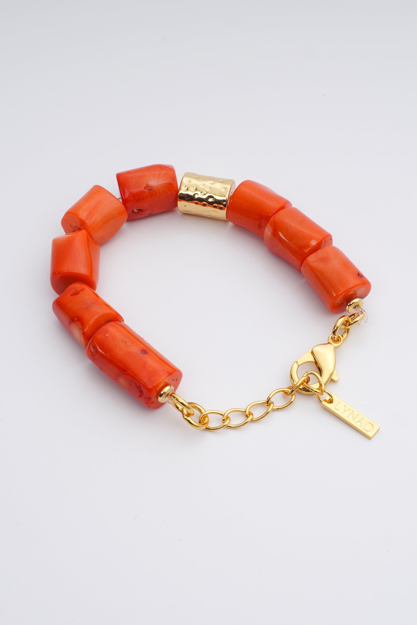 Tuly Bracelet - Orange Coral Stone Bracelet