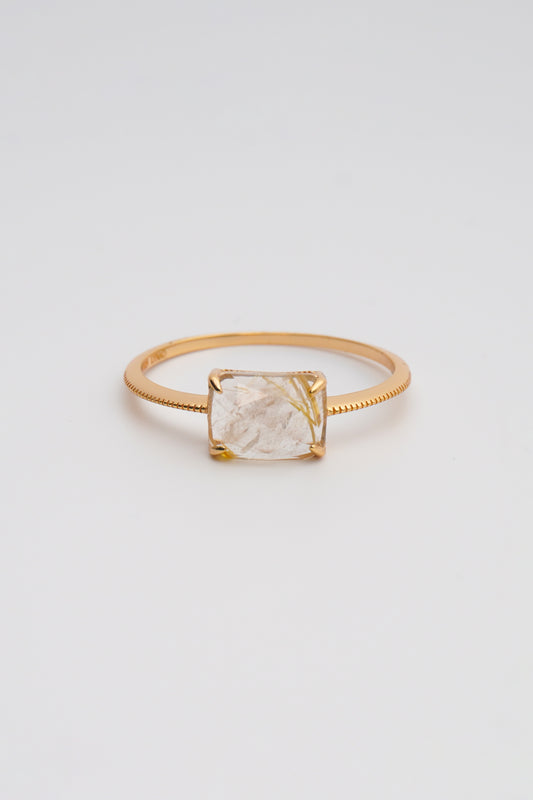Eternity Ring - Golden Rutilated Quartz Ring