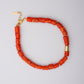Tuly Necklace - Orange Coral Stone Necklace
