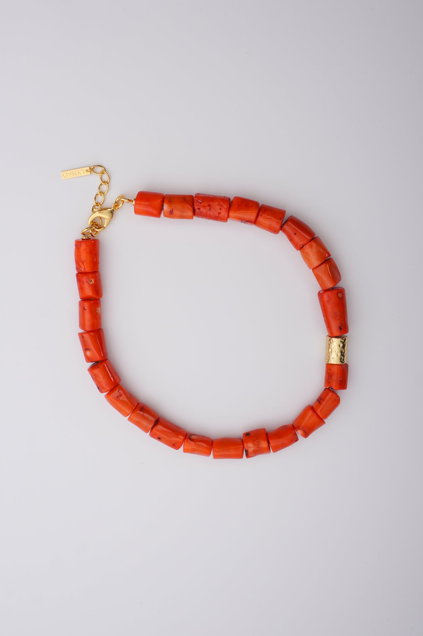Tuly Necklace - Orange Coral Stone Necklace