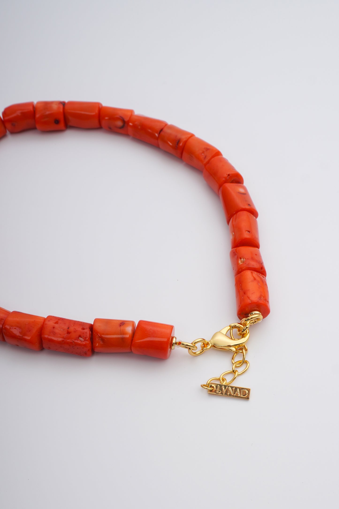 Tuly Necklace - Orange Coral Stone Necklace