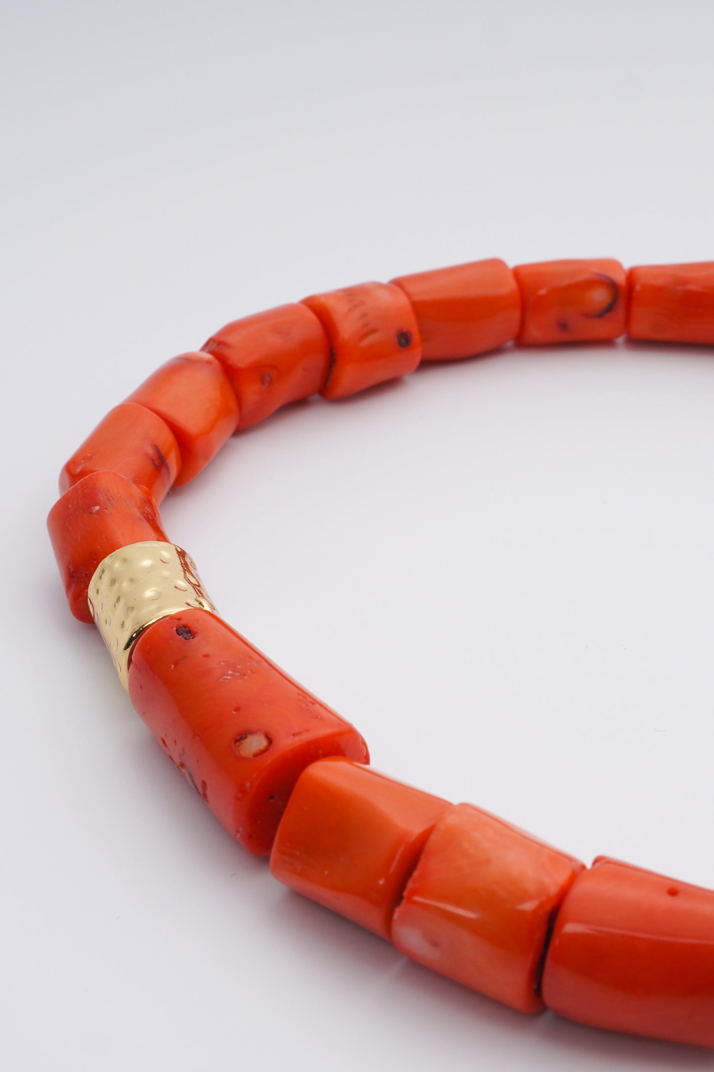 Tuly Necklace - Orange Coral Stone Necklace