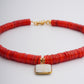 Vulcao Necklace - Red Coral Stone Necklace