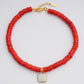 Vulcao Necklace - Red Coral Stone Necklace