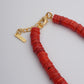 Vulcao Necklace - Red Coral Stone Necklace