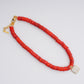 Vulcao Necklace - Red Coral Stone Necklace