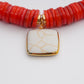 Vulcao Necklace - Red Coral Stone Necklace
