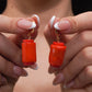 Tuly Earrings - Orange Coral Stone Earrings